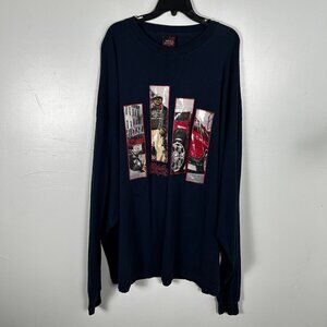 School of Hardknocks Shirt Mens 6XL Blue Graphic Street Y2K Long Sleeve Pullover